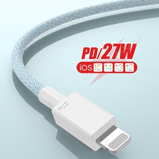 สายชาร์จ USB Type C 27W PD 20W ชาร์จเร็ว สําหรับ iPhone 14 13 Pro Max 12 Mini Pro Max