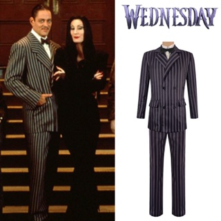 ชุดคอสเพลย์ The Addams Family Gomez Addams สําหรับปาร์ตี้ฮาโลวีน