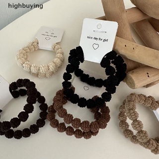 [highbuying] ยางรัดผมหางม้า ทนทาน แฟชั่นฤดูใบไม้ร่วง ฤดูหนาว สําหรับผู้หญิง 2 ชิ้น