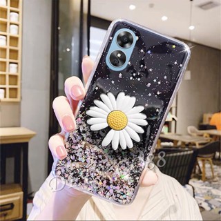 เคสโทรศัพท์มือถือใส แบบนิ่ม ลายดอกเดซี่ มีป็อบอัพ สําหรับ OPPO Reno 8 8T Reno8 T 4G 5G 2023 Reno8T