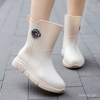 (Rain Boots)รองเท้าบูทยางกันฝนผู้หญิงสไตล์เกาหลีแฟชั่นพื้นนุ่มกันลื่น SD4962