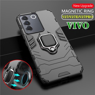 เคสโทรศัพท์มือถือแบบนิ่ม กันกระแทก พร้อมที่ตั้งวาง สําหรับ VIVO V27E V27 E V27PRO