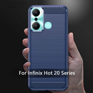 เคสโทรศัพท์มือถือ TPU แบบนิ่ม ผิวด้าน คาร์บอนไฟเบอร์ บางพิเศษ สําหรับ Infinix Hot 20S 20i 12 20 Play Infinix Note 12 Pro Hot 12i 12 Play 12 Pro