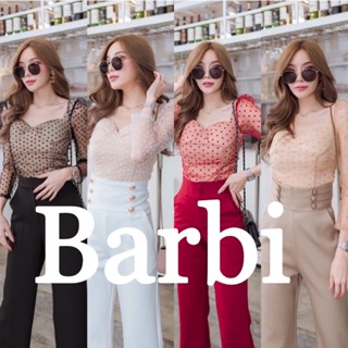 Barbi บอดี้สูท เนื้อผ้าชีฟองลายจุด แขนตุ๊กตา เนื้อผ้านิ่ม ยืด มาในลุคน่ารัก ต้องมีติดตู้นาจาา #พร้อมส่ง