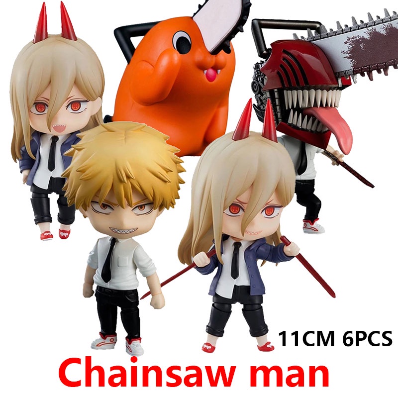 โมเดล เชนซอแมน ฟิกเกอร์ อนิเมะมังงะ Chain saw Man โมเดล Kawaii Q Version Denji Power Pochita ขนาด 10