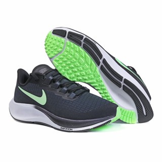 Nike AIR ZOOM PEGASUS 37 and Cushioning and Resilient Running Shoes Black fluorescent green40-45