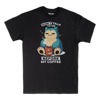 New Snorlax Pokemon T Shirt Dont Talk To Me Before Coffee Funny Adults Tee Shirt_07