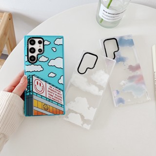 【 Sky White clouds 】Casetify เคสโทรศัพท์มือถือแบบนิ่ม TPU กันกระแทก ลายก้อนเมฆ แฟชั่น คุณภาพสูง สําหรับ Samsung s23ultra s23 s22+ s22ultra s21 21+ s21ultra s20 s20+ s20ultra