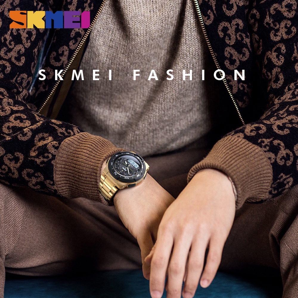 Skmei 1370 นาฬิกาผู้ชายแฟชั่นกีฬานาฬิกาควอตซ์บุรุษนาฬิกาแบรนด์หรูเหล็กเต็มรูปแบบธุรกิจนาฬิกากันน้ํา Relogio Masculino skmei