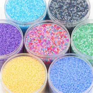 ลูกปัดสีรุ้ง ทรงกลม ขนาด 2 มม. 3 มม. 4 มม. สําหรับทําเครื่องประดับ ต่างหู สร้อยคอ DIY