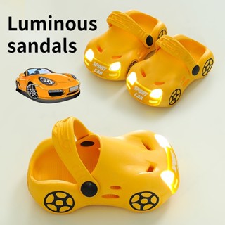 【P&amp;X】รองเท้าแตะ Crocs เรืองแสง กันน้ํา กันลื่น ลายการ์ตูน แฟชั่นฤดูร้อน สําหรับเด็กผู้ชาย และเด็กผู้หญิง
