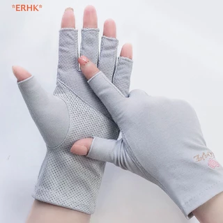 ERHK> 1 คู่ถุงมือป้องกันรังสียูวีถุงมือ UV Fingerless Nail Nail Art Tool ใหม่