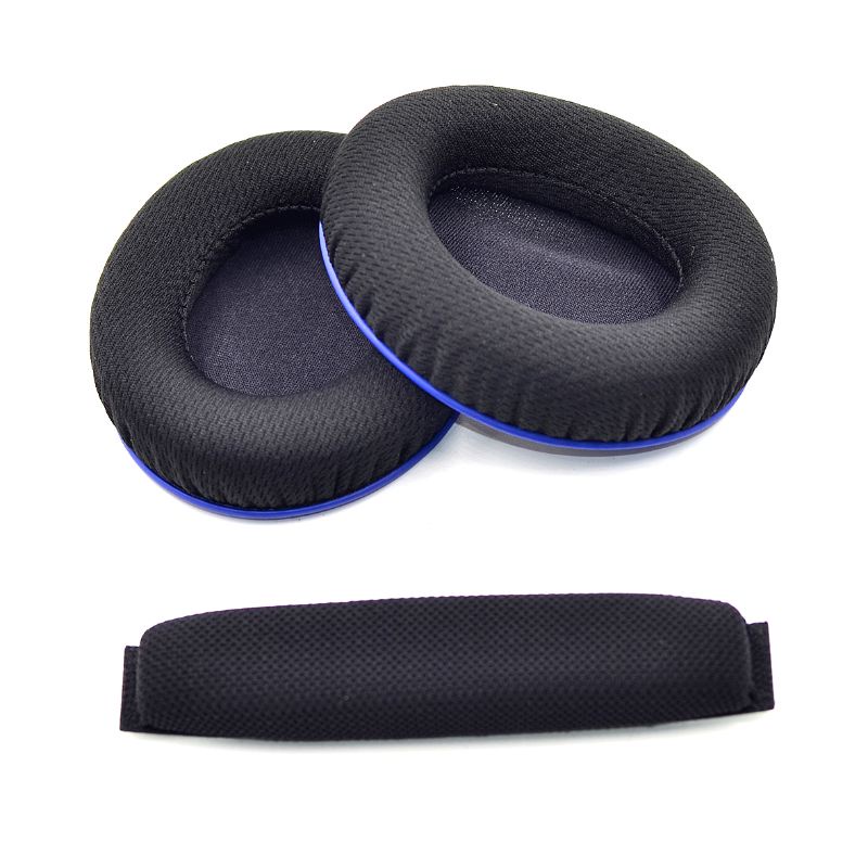 Hl ฟองน้ําครอบหูฟัง แบบนิ่ม สีดํา สําหรับ HyperX Cloud Stinger 1 คู่