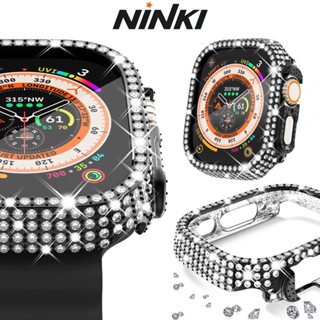 Ninki เคสนาฬิกาข้อมือ PC ประดับเพชรคริสตัล พลอยเทียม 49 มม. สําหรับ Apple Watch Ultra