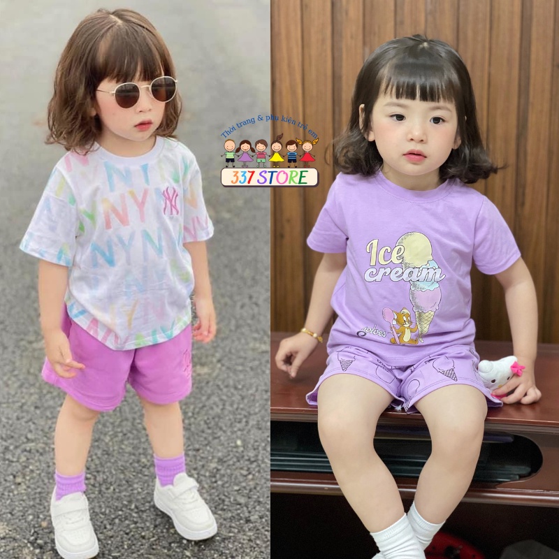 เสื้อผ้าเด็ก ชุดเด็กทารกแขนสั้นพิมพ์ลาย ที่ ไอศครีมน่ารักสําหรับเด็กทารกตั้งแต่ 9-23กิโลกรัม 337 เก็