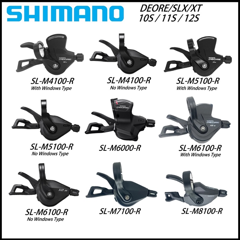 Shimano DEORE XT SLX SL M4100 M5100 M6000 M6100 M7100 M8100 คันเกียร์ขวา 10 11 12 ความเร็ว สําหรับจักรยานเสือภูเขา