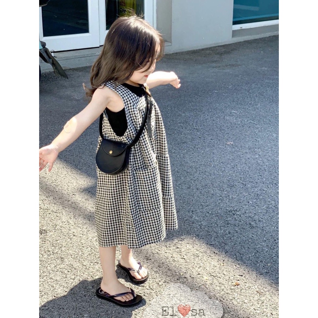 ที่รัก สาว ชุด - ชุดจั๊มสูทลายตาราง2ชิ้นสุดน่ารัก ชุดเซ็ทสําหรับเด็กตั้งแต่1-7ขวบ