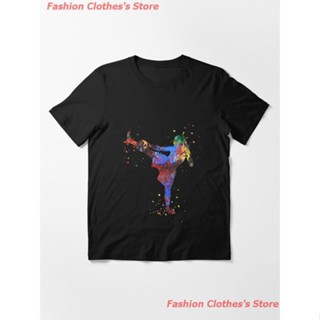 เสื้อยืดพิมพ์ลายแฟชั่น Fashion Clothess Store มวยไทย มวย Lady Muay Thai Boxing, Muay Thai Boxing Girl Essential T-Shirt