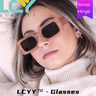 Lcyy2023 ใหม่ แว่นตากันแดด ทรงสี่เหลี่ยม สไตล์ยุโรปและอเมริกา แนวสตรีท เรียบง่าย 13018