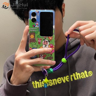 Jiehui เคสโทรศัพท์มือถือ แบบฝาพับ ลายการ์ตูน สามชิ้น แฟชั่น สําหรับ OPPO Find N2