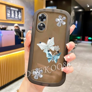 เคสโทรศัพท์มือถือ กันกระแทก ลายผีเสื้อน่ารัก 3D สีม่วง สีชมพู สําหรับ OPPO Reno8 T 5G 4G Reno 8 8T Reno8T