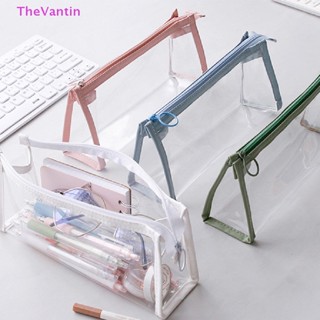 Thevantin กระเป๋าดินสอ PVC ใส กันน้ํา แบบพกพา สําหรับนักเรียน เครื่องเขียน โรงเรียน