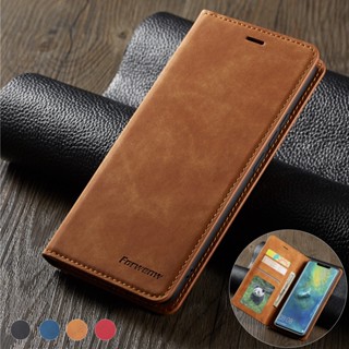 เคสโทรศัพท์มือถือหนัง TPU ซิลิโคนนิ่ม ฝาพับแม่เหล็ก พร้อมช่องใส่บัตร กันกระแทก สไตล์เรโทร สําหรับ Samsung Galaxy A54 A34 A24 A14 A04 A04s A73 A53 A33 A23 A32 A42 5G