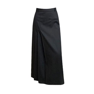 Hakama กระโปรงพลีท เอวสูง ทรงตรง ไม่สม่ําเสมอ ออกแบบดี แฟชั่นฤดูใบไม้ร่วง สําหรับผู้หญิง