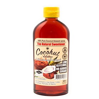 โคโค่ฮัท SYRUP ไซรัปน้ำเชื่อมดอกมะพร้าว500กรัมCOCOHUT COCONUT500G.