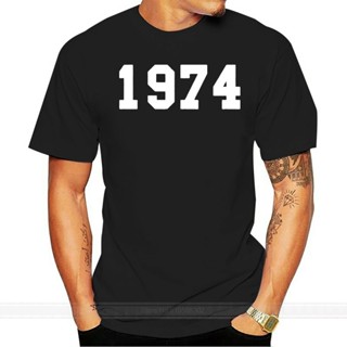 Lyzh 1974 เสื้อยืดคอกลม แขนสั้น ลาย 40th Birthday ของขวัญวันเกิด สําหรับผู้ชาย 10 สี