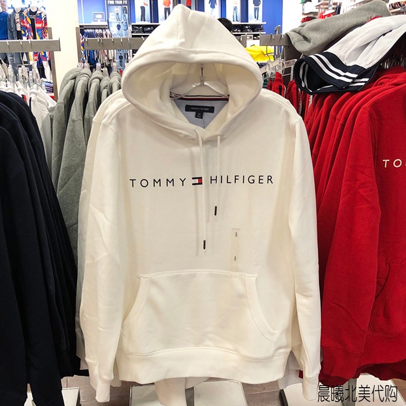 พร้อมส่ง Tomy เสื้อกันหนาว มีฮู้ด แบบสวมหัว พร้อมป้ายแท็ก สําหรับผู้ชาย และผู้หญิง