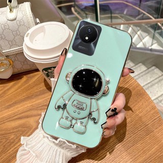 Modu เคสโทรศัพท์มือถือ TPU นิ่ม ขอบตรง ลายนักบินอวกาศ 6D สําหรับ Vivo Y02 2022 Y02s Y16 Y35 Y22s Y22