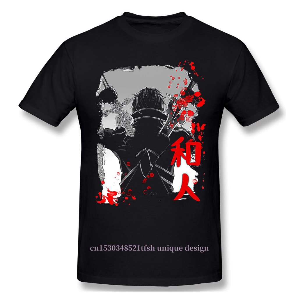 Kirito Sword Art Online Alicization Sao Gothic Four Season Men'S Tops T Shirt เสื้อยืด_08