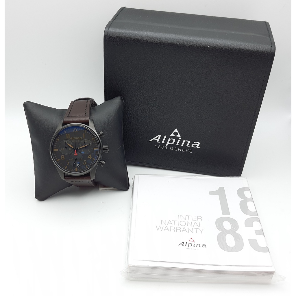 นาฬิกา ALPINA MEN'S AL-372BBG4FBS6 STARTIMER PILOT QUARTZ CHRONOGRAPH พร้อมก่อง (ใหม่)