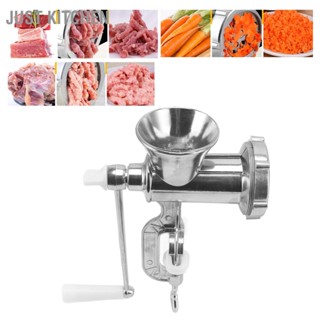  Just Kitchen เครื่องบดเนื้อแบบแมนนวลมัลติฟังก์ชั่นอย่างรวดเร็ว Enema Sausage Mincer อลูมิเนียมอัลลอยด์เนื้อ Mincing