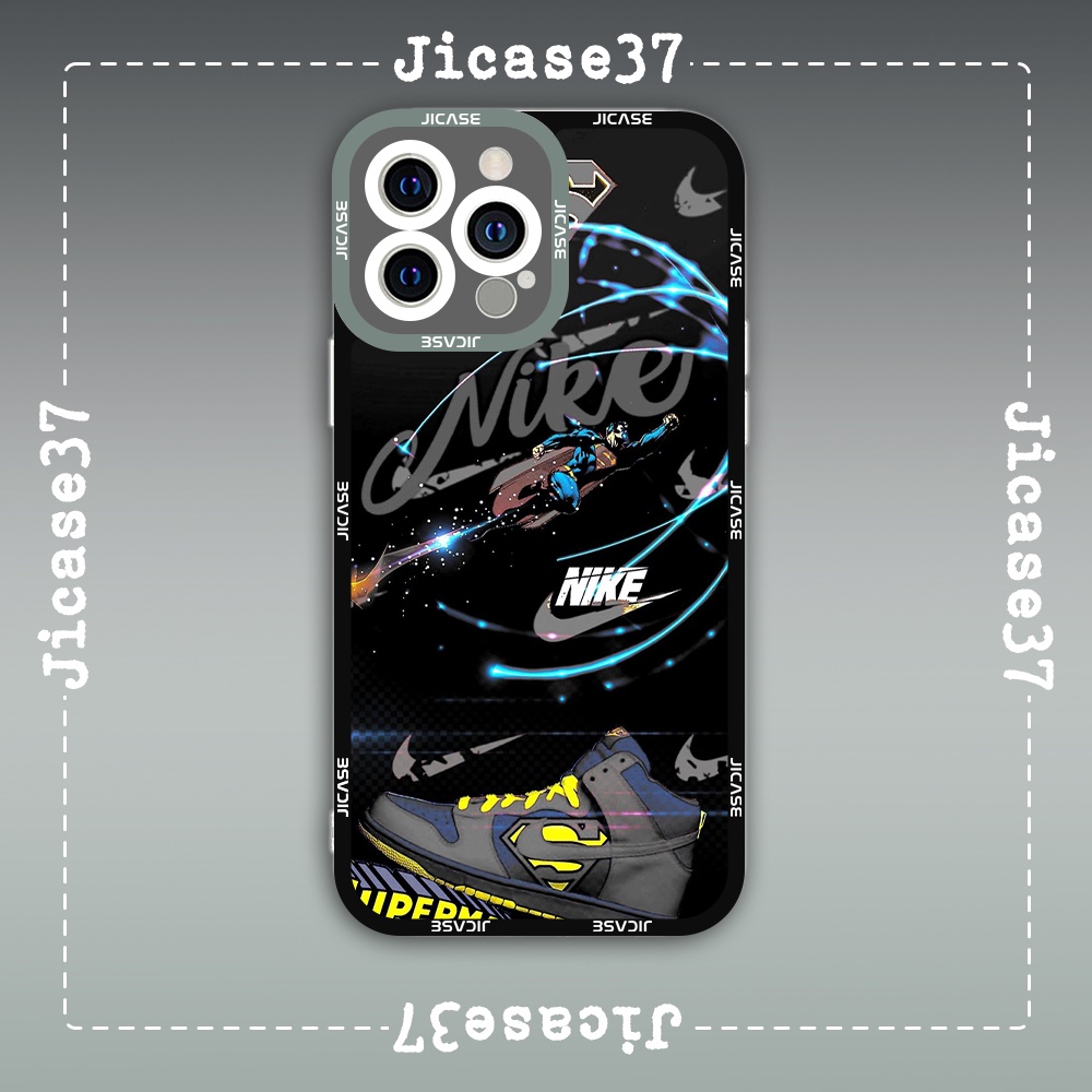 Jicase Nik3 เคส iphone Square Edge Collage Superhero Symbol