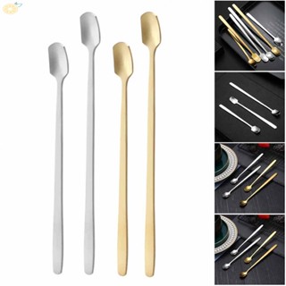 【VARSTR】Hot Sale Milk Tea Dessert Spoon Tea Spoon Kitchen Bar Long Handle Teaspoon