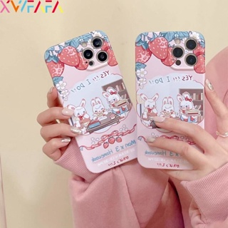 เคสโทรศัพท์มือถือ กันกระแทก ลายการ์ตูนกระต่าย สตรอเบอร์รี่น่ารัก สําหรับ Redmi K60E K60 K60Pro K50 K50Pro K40 K40S K40Pro K30 K30Pro