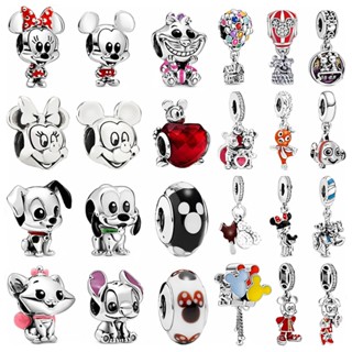 เครื่องประดับ สร้อยข้อมือ ประดับลูกปัด ลายการ์ตูน Disney Mickey Mouse Pandora diy