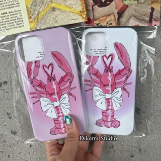 เคสโทรศัพท์มือถือ PC แบบแข็ง ลายกุ้งก้ามกราม สไตล์เกาหลี สําหรับ Iphone 14pro 13promax 13 12 11 xsmax xr