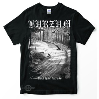 เสื้อยืด พิมพ์ลาย burzum 4 HVIS LYSET TAR OSS พรีเมี่ยม สีดําเข้ม สไตล์นอร์เวย์