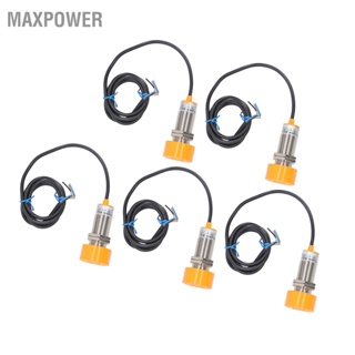 Maxpower 5PCS ปกติเปิดสวิตช์ความใกล้ชิดไม่ฝังตัว PNP NO พร็อกซิมิตี้เซนเซอร์ 6-36VDC การป้องกัน IP65