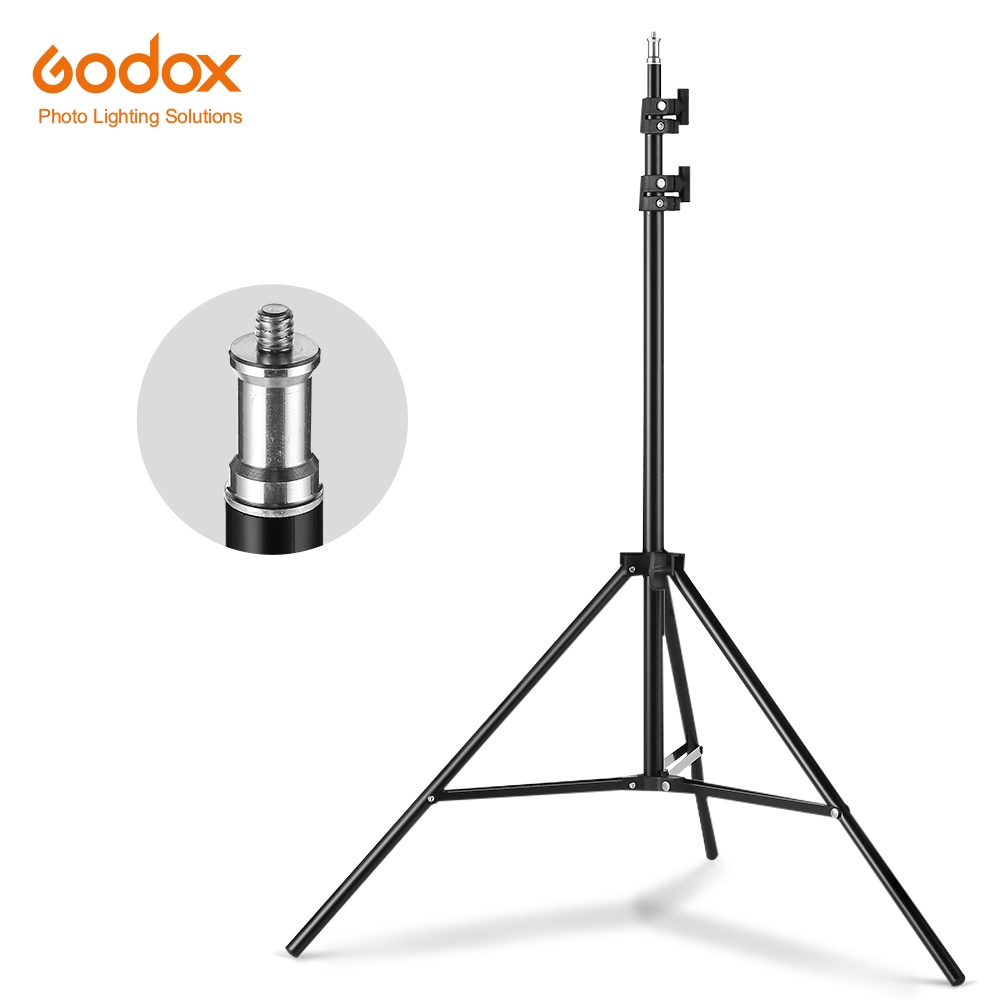 Godox 200 ซม.280 ซม.สตูดิโอถ่ายภาพแสงขาตั้งขาตั้งกล้องสําหรับแฟลช Strobe ไฟต่อเนื่อง