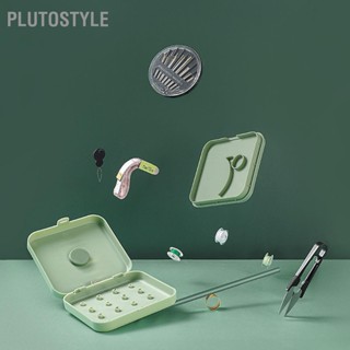  PLUTOSTYLE กล่องเย็บผ้าดูดแม่เหล็กแบบพกพาขนาดเล็กสองชั้นกล่องเย็บผ้าแม่เหล็กสำหรับหอพักบ้านเดินทาง