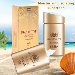 Yinba ครีมกันแดด ให้ความชุ่มชื้น 60 กรัม สําหรับใบหน้า SPF 50+