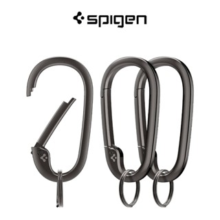 [3 แพ็ค] Spigen Carabiner คลิป D แหวนสปริงสแน็ปตะขอพวงกุญแจตะขอกับโลหะผสมสังกะสี Carabiner ที่ใส่