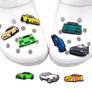 รถบรรทุกน่ารัก Crocs Pin รถแข่ง Jibits Charm Jeep Cars Jibitz Crocks สําหรับเด็ก เสน่ห์รองเท้า อุปกรณ์เสริมตกแต่ง