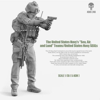 โมเดลทหารเรซิ่น US SEALS 1/35 (40-50 มม.) XDUS-246 สีขาว