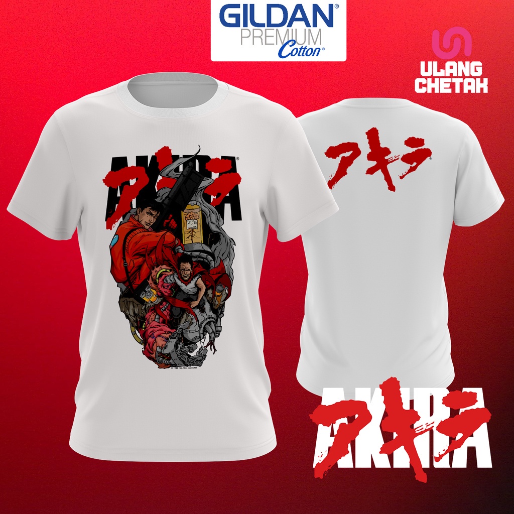 เสื้อยืดผ้าฝ้ายพิมพ์ลายแฟชั่น Gildan เสื้อยืดผ้าฝ้าย พิมพ์ลายอนิเมะ Akira 1988 D02 สําหรับผู้ชาย และ